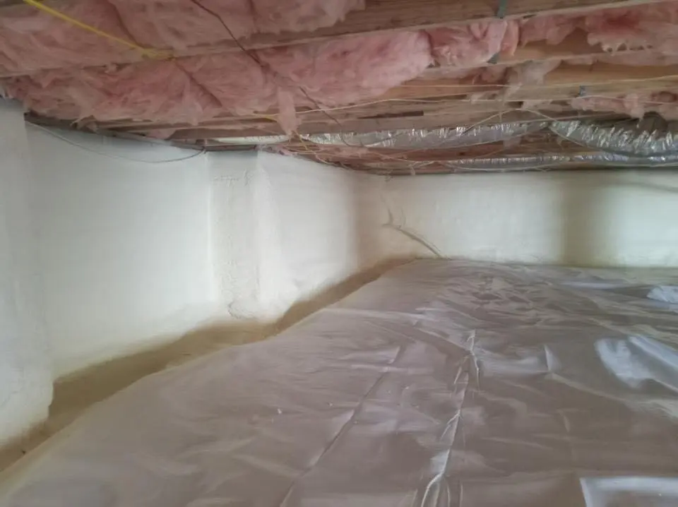 Crawl space encapsulation with closed-cell spray foam for Attic Insulation in Cloverleaf
